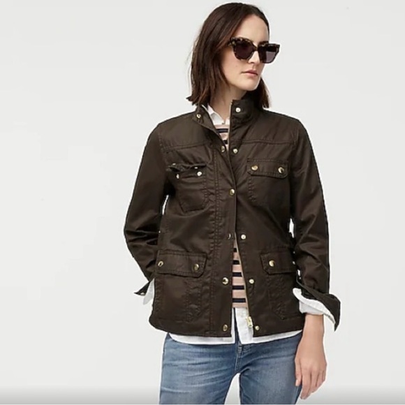 J Crew Utility Jacket with Adjustable Waist and Stand-Up Collar - Picture 4 of 4